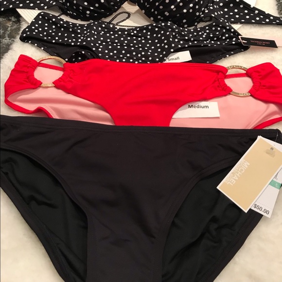 Victoria’s Secret bikini push up poke dot two toned 34DD/S or other bottoms - Picture 15 of 15